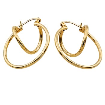 9ct Gold (Hollow) 2.2g Hoop Earrings